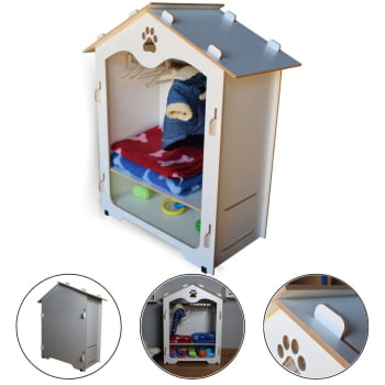 Roupeiro Pet Organizador Closet MDF Gato Cachorro